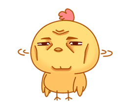 Cute and funny chicken-Happy new year sticker #14425775