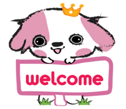 Puppy Looks Forward New Year sticker #14426070