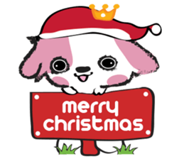 Puppy Looks Forward New Year sticker #14426072