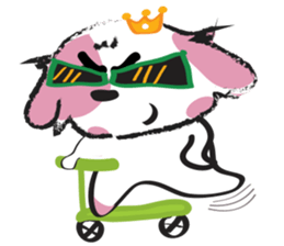 Puppy Looks Forward New Year sticker #14426080