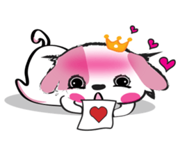 Puppy Looks Forward New Year sticker #14426084