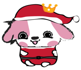 Puppy Looks Forward New Year sticker #14426087