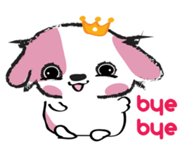 Puppy Looks Forward New Year sticker #14426091