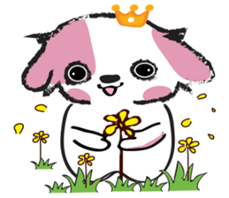 Puppy Looks Forward New Year sticker #14426092