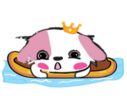 Puppy Looks Forward New Year sticker #14426095