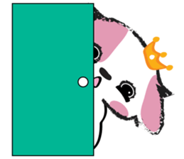 Puppy Looks Forward New Year sticker #14426096