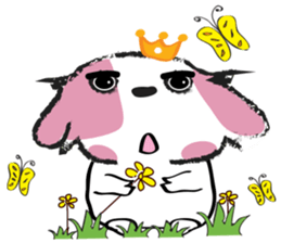 Puppy Looks Forward New Year sticker #14426097