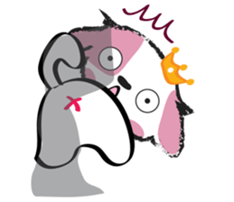 Puppy Looks Forward New Year sticker #14426099