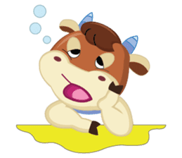 A Little Cute Cow sticker #14426369