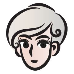 Short gray hair girl