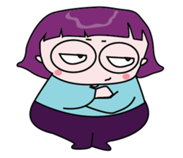 A Girl Wearing Eyeglasses sticker #14426967