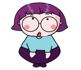 A Girl Wearing Eyeglasses sticker #14426970