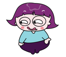 A Girl Wearing Eyeglasses sticker #14426971