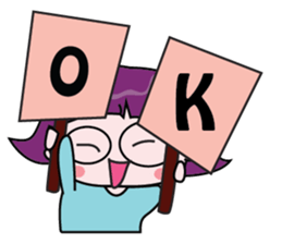 A Girl Wearing Eyeglasses sticker #14426972