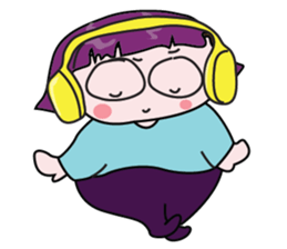 A Girl Wearing Eyeglasses sticker #14426973