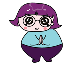 A Girl Wearing Eyeglasses sticker #14426974