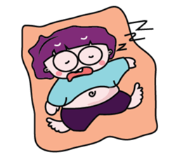 A Girl Wearing Eyeglasses sticker #14426975