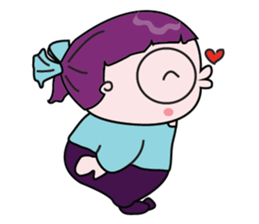 A Girl Wearing Eyeglasses sticker #14426977