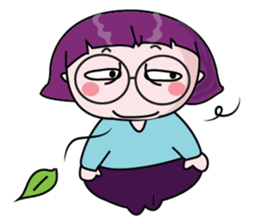 A Girl Wearing Eyeglasses sticker #14426978