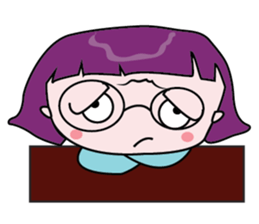 A Girl Wearing Eyeglasses sticker #14426979