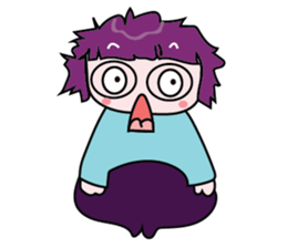 A Girl Wearing Eyeglasses sticker #14426980