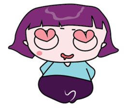 A Girl Wearing Eyeglasses sticker #14426982