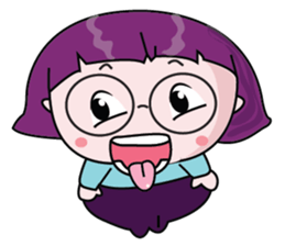 A Girl Wearing Eyeglasses sticker #14426986