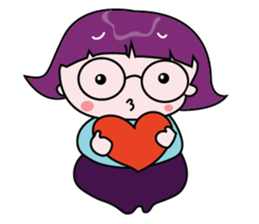 A Girl Wearing Eyeglasses sticker #14426987