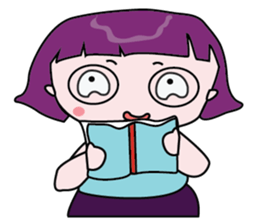 A Girl Wearing Eyeglasses sticker #14426988