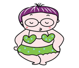 A Girl Wearing Eyeglasses sticker #14426989