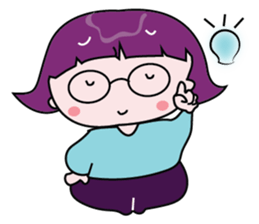 A Girl Wearing Eyeglasses sticker #14426990