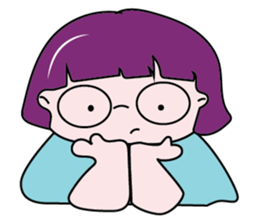 A Girl Wearing Eyeglasses sticker #14426991