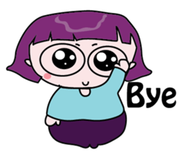 A Girl Wearing Eyeglasses sticker #14426994