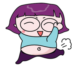 A Girl Wearing Eyeglasses sticker #14426995