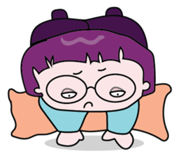 A Girl Wearing Eyeglasses sticker #14426996