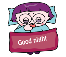 A Girl Wearing Eyeglasses sticker #14427001