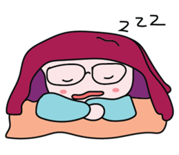 A Girl Wearing Eyeglasses sticker #14427002