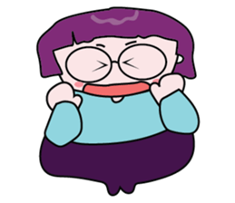 A Girl Wearing Eyeglasses sticker #14427003