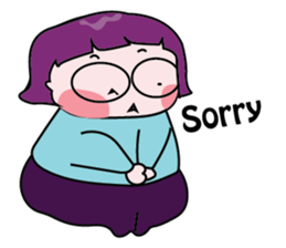 A Girl Wearing Eyeglasses sticker #14427004