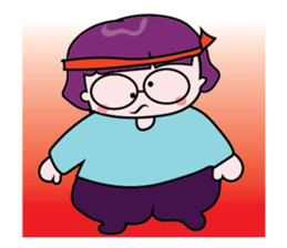 A Girl Wearing Eyeglasses sticker #14427005