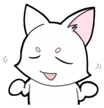 White cat's daily-2 sticker #14427842
