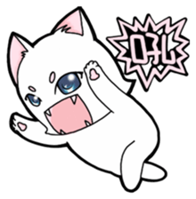 White cat's daily-2 sticker #14427845