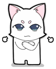 White cat's daily-2 sticker #14427850