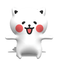 [3D] Three-dimensional cat! sticker #14427926