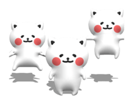 [3D] Three-dimensional cat! sticker #14427929
