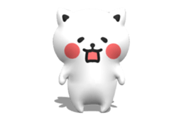 [3D] Three-dimensional cat! sticker #14427931
