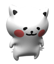 [3D] Three-dimensional cat! sticker #14427937