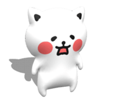 [3D] Three-dimensional cat! sticker #14427938