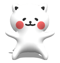 [3D] Three-dimensional cat! sticker #14427941