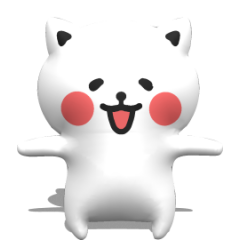 [3D] Three-dimensional cat!